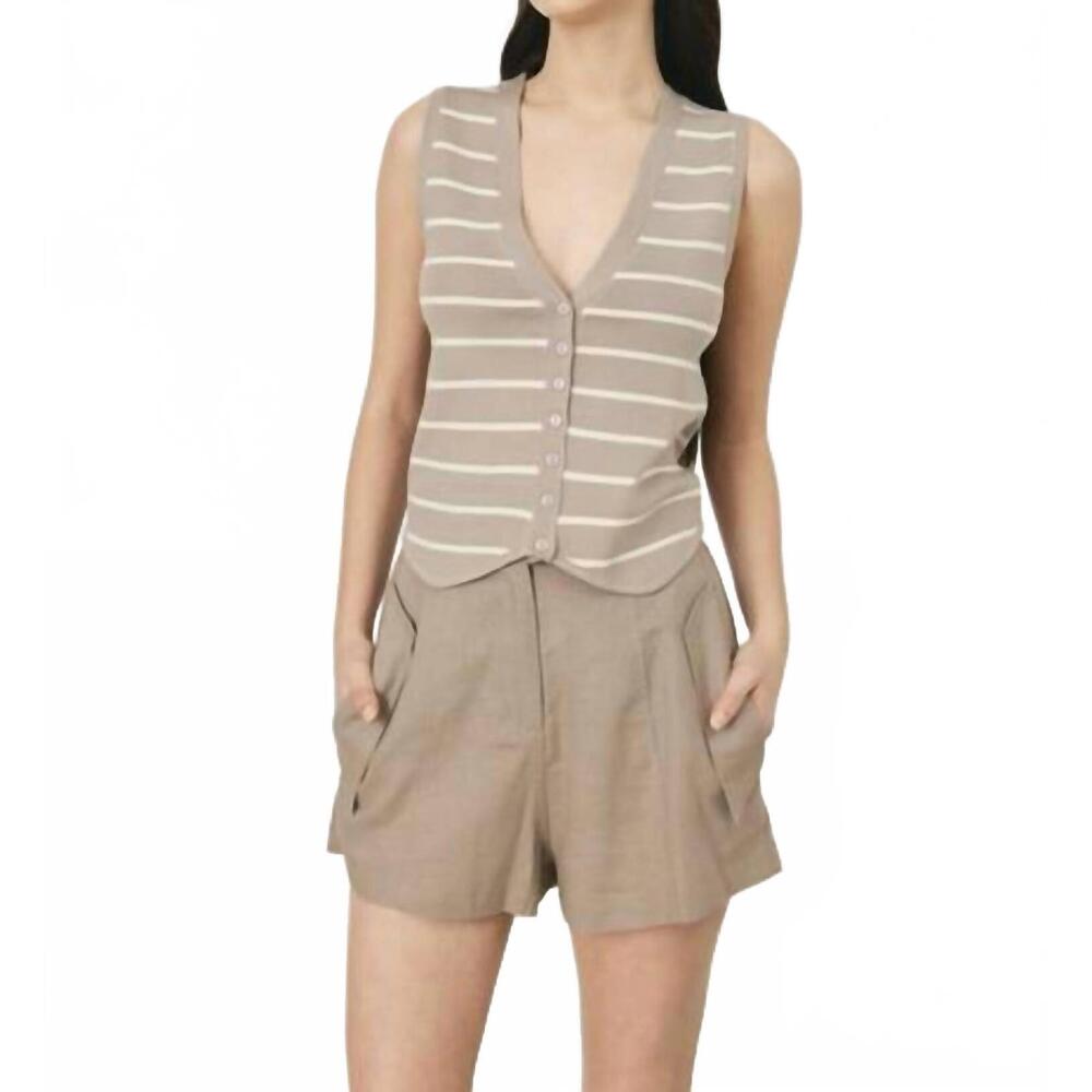 NEW DÈLUC liebermann knitted vest in striped vison